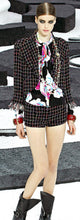 Load image into Gallery viewer, Chanel 11P 2011 Spring Black Floral Silk Chiffon Top Blouse FR 38 US 4/6