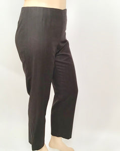 Vintage Chanel 01A, 2001 Fall Brown Pinstripe pant trouser wool cashmere US 10/12