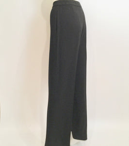 Chanel Black Wide Leg Wool Cashmere Pants Trouser US 8