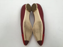 Load image into Gallery viewer, Chanel Red Bicolor Ballet Ballerina Flats EU 38.5 US 7.5/8