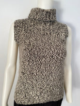 Load image into Gallery viewer, Chanel 04A 2004 Fall Cashmere Brown Cable Knit Tweed Turtleneck Sweater Top FR 36 US 4