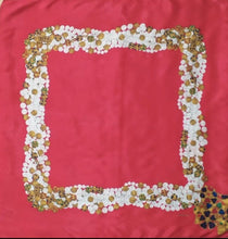 Load image into Gallery viewer, Vintage Chanel Jewel Gripoix Pearls Silk Scarf 34&quot;x34&quot;