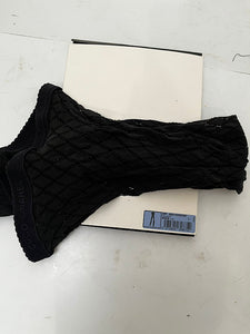 Chanel 09P 2009 Spring fishnet stockings black tights hosiery Sz Large