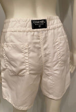 Load image into Gallery viewer, 96P, 1996 Spring Vintage Chanel Boutique White Nylon Sport Shorts US 6
