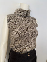 Load image into Gallery viewer, Chanel 04A 2004 Fall Cashmere Brown Cable Knit Tweed Turtleneck Sweater Top FR 36 US 4