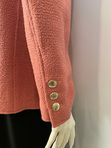 Vintage Chanel 98P, 1998 Spring Mauve Dusty Pink jacket blazer US 10/12