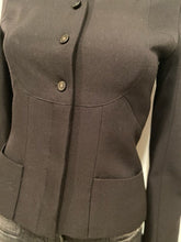 Load image into Gallery viewer, Chanel 02A 2002 Fall Black Collarless Jacket FR 34 US 2/4