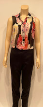 Load image into Gallery viewer, Chanel 11P 2011 Spring Black Floral Silk Chiffon Top Blouse FR 38 US 4/6
