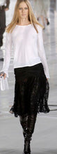 Load image into Gallery viewer, Chanel 05A, 2005 Fall Black Lace Dress/Skirt FR 38