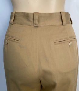 Vintage Chanel Cropped High Waist Khaki Pants US 4/6