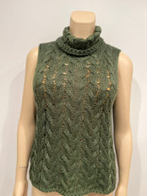 Load image into Gallery viewer, Chanel Identification 00C 2000 Cruise Casual Knit Green Turtleneck Sweater Blouse FR 44 US 8/10