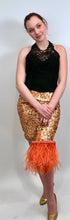 Load image into Gallery viewer, Chanel 06C, 2006 Cruise Resort Gold Sequin short mini skirt FR 42 US 6/8