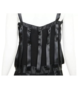 Vintage Chanel 03A, 2003 Fall Snap Collection Black Mini Dress Top Tunic FR 38 US 2/4
