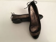 Load image into Gallery viewer, Chanel metallic black bronze/gold color Ballet Ballerina Flats Shoes EU 34.5 US 3.5/4