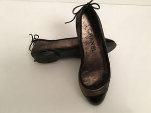 beige chanel ballerina shoes