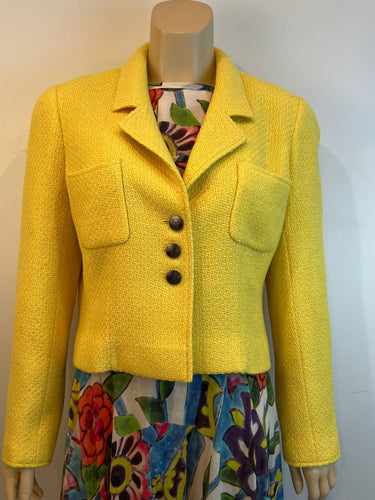 Chanel CC Buttons Timeless Tweed Jacket For Sale at 1stDibs