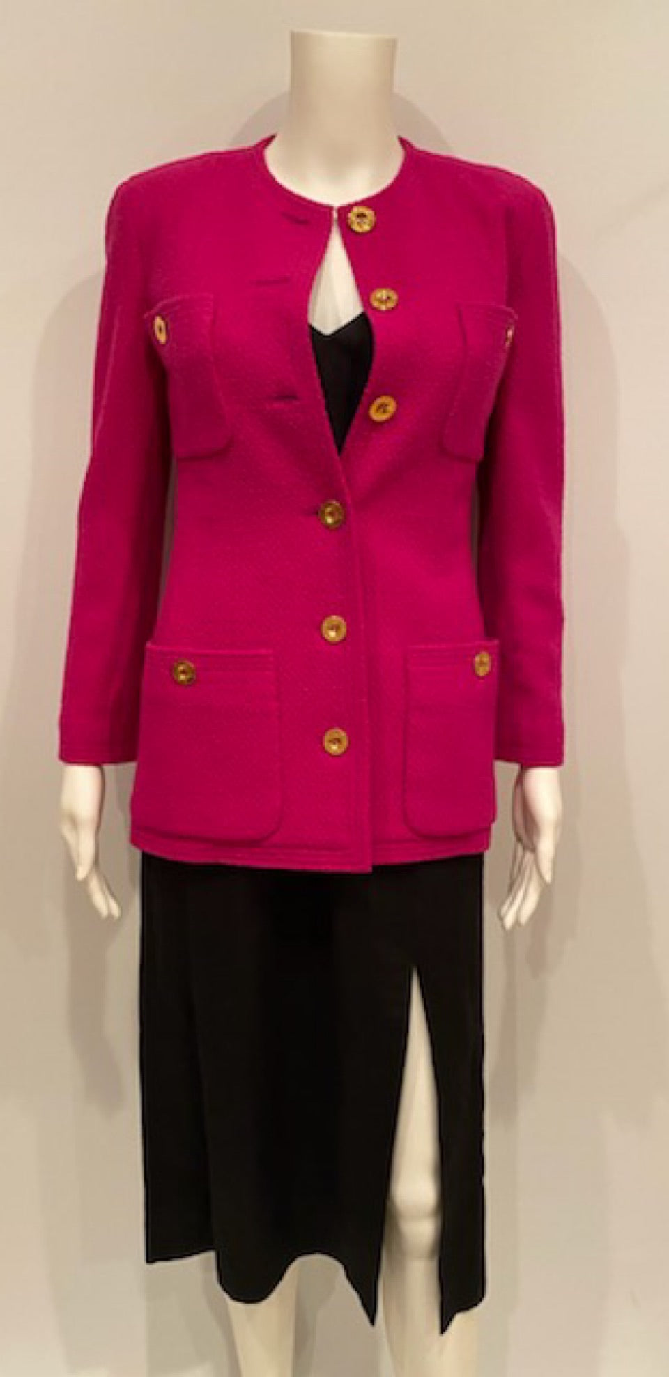 Chanel Vintage Boucle Jacket And Skirt Suit, $3,557, farfetch.com