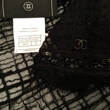 Load image into Gallery viewer, Chanel 06C 2006 Cruise Resort Black Sheer window pane Jacket Cardigan Top FR 36 US 4
