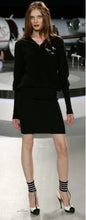 Load image into Gallery viewer, Chanel 08C 2008 Cruise Coco Line Black Sleeveless Ribbed Blouson Dress FR 38 US 6