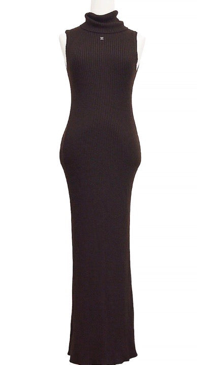 HelensChanel Vintage Chanel Boutique 98P, 1998 Spring Black Dress with Sheer Rectangles FR 34-38 US 2/4/6