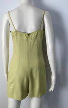 Load image into Gallery viewer, 97P, 1997 Spring Vintage Chanel Boutique Lime Green Jumpsuit Shorts Romper FR 38 US 6/8