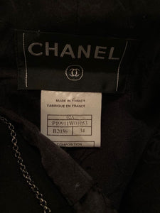 Chanel 02A 2002 Fall Black Collarless Jacket FR 34 US 2/4