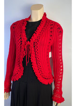 Load image into Gallery viewer, Chanel 04P 2004 Spring Red Cardigan FR 38 US 4/6/8