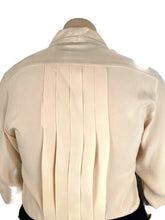 Load image into Gallery viewer, Vintage Chanel Ecru Embroidered CC Blouse Top US 12