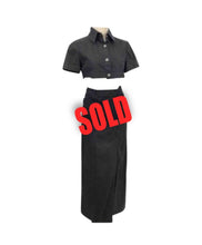 Load image into Gallery viewer, Rare Chanel 2006 Spring Cotton Denim crop top skirt set US 4
