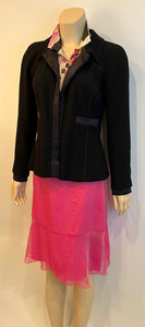 Chanel Vintage 01C, 2001 Cruise Resort Silk Pink Skirt FR 38 US 4