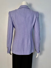 Load image into Gallery viewer, NWT New with Tags Chanel 98P, 1998 Spring Vintage Lilac/Blue double breasted jacket blazer FR 40