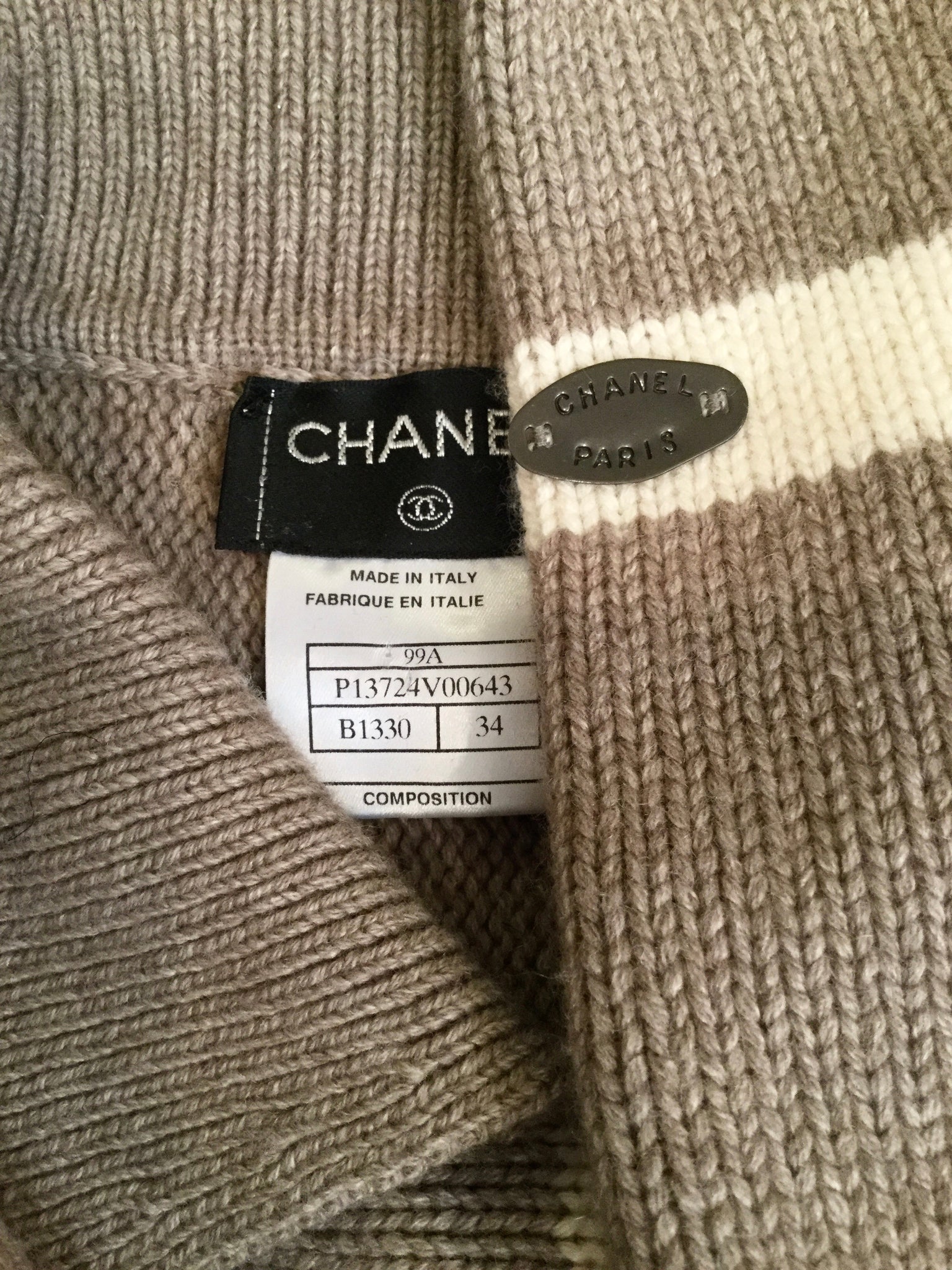 Vintage Chanel 99A 1999 Fall pullover collar wool cashmere sweater