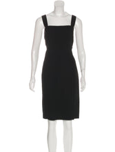 Load image into Gallery viewer, 96P, 1996 Spring Vintage Chanel Black wool cocktail Dress FR 44