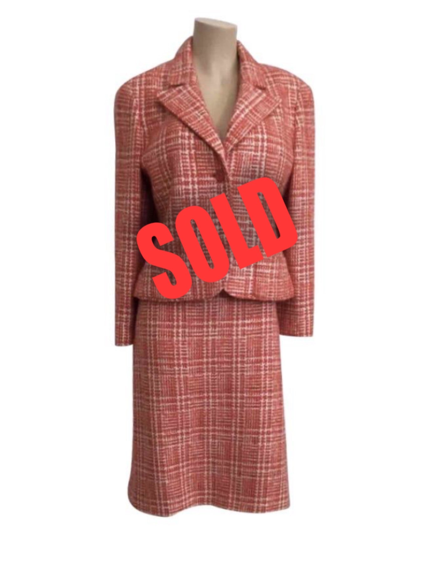 Vintage Chanel Suit Set Plaid Wool Jacket and Matching Skirt FR38 - Mrs  Vintage - Selling Vintage Wedding Lace Dress / Gowns & Accessories from  1920s – 1990s. And many One of