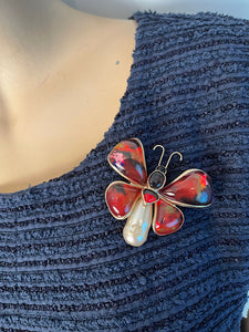 Rare Chanel Butterfly 15P 2015 Spring Brooch Pin