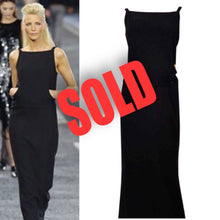 Load image into Gallery viewer, Chanel Vintage 04A, 2004 Fall long black maxi sleeveless wool gown dress FR 40 US 4