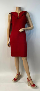 Chanel 14A 2014 Fall Paris-Dallas Red Runway Dress FR 40 US 6