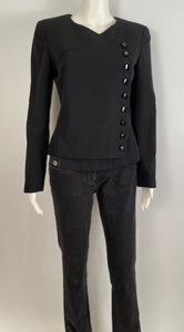 Chanel 00T, 2000 Transition Collection ‘GABRIELLE’ Buttons Black Jacket FR 38 US 4