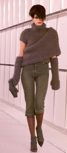 Chanel 00A 2000 Fall Capri Jeans Pants w Chanel Denim Belt FR 40 US 6