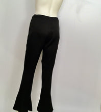 Load image into Gallery viewer, Chanel 01A, 2001 Fall Black Flare Bottom Satin Flare Pants FR 40