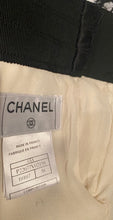 Load image into Gallery viewer, Chanel 2003 Fall 03A Snap Collection White Black Silk Mini Skirt FR 38 US 4