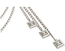 Load image into Gallery viewer, Chanel Vintage 03C Multi Strand Silver Mirror Metal Belt Clip Necklace Accessory