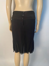 Load image into Gallery viewer, Chanel 03A, 2003 Fall Black Silk Chiffon Skirt FR 38 US 6