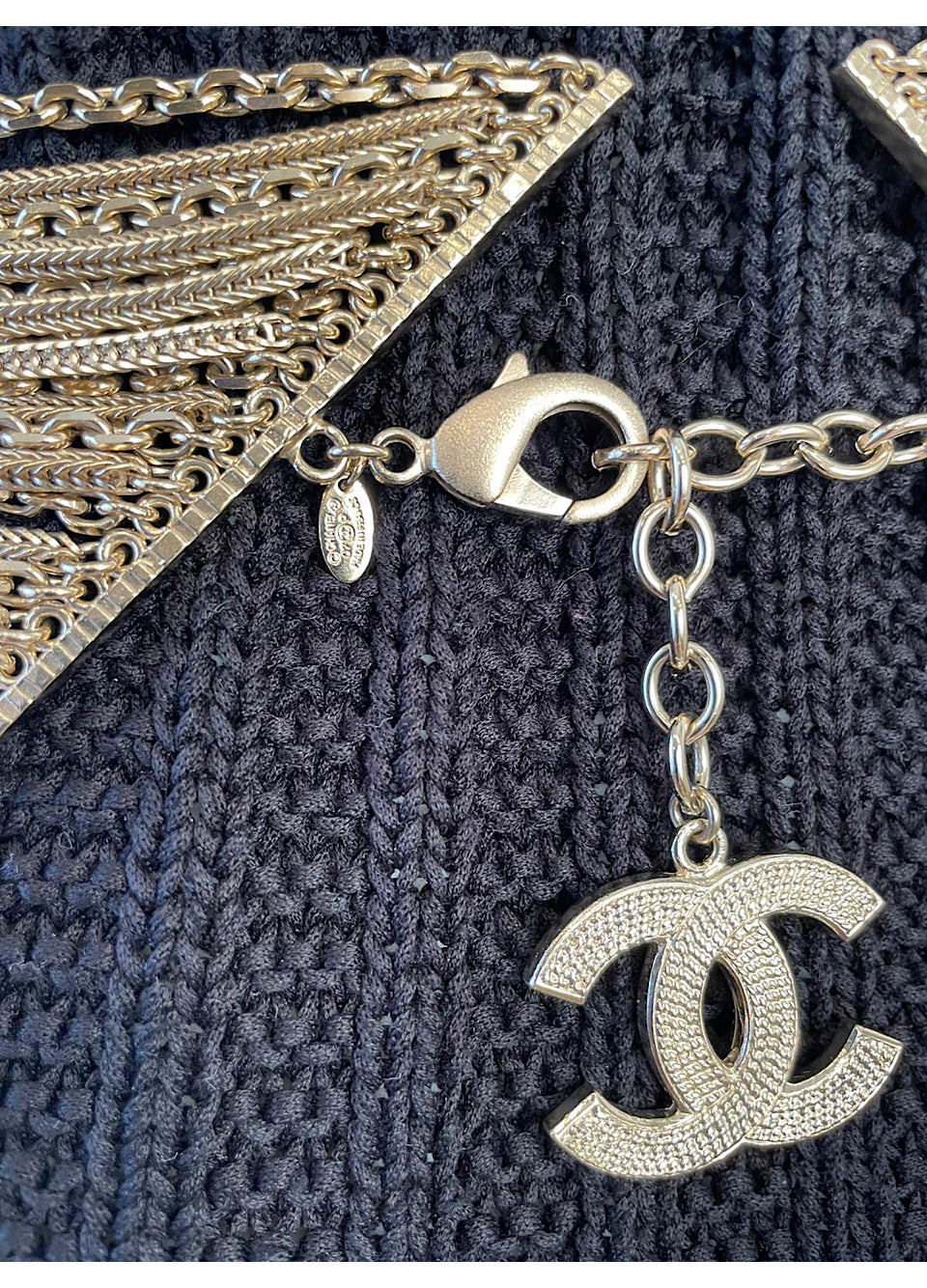 Chanel 07P 2007 Spring Gold Multi Strand Chain Belt Necklace