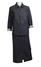 Load image into Gallery viewer, Vintage Chanel 99P, 1999 Spring Denim Jacket Skirt Suit Set FR 36 US 4