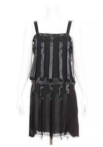 Vintage Chanel 03A, 2003 Fall Snap Collection Black Mini Dress Top Tunic FR 38 US 2/4