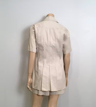 Load image into Gallery viewer, 1980 Vintage Chanel Khaki Safari Shorts Cropped Bra Top Jacket Cotton Extremely Rare 3 Piece Set US 4/6