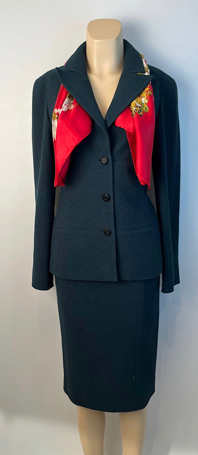 Chanel Vintage 98A 1998 Fall Jacket Skirt Suit