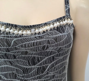 Chanel 05A 2005 Fall pearl trim Lace overlay Black Tank Top Camisole B –  HelensChanel