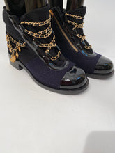Load image into Gallery viewer, CHANEL 15A 2015 Fall Paris Salzburg Charm chains Ankle Boots EU 39.5